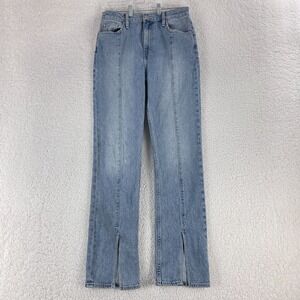 Hudson Jeans Womens Size 27 Harlow Ultra‎ High-Rise Cigarette Split Hem Blue